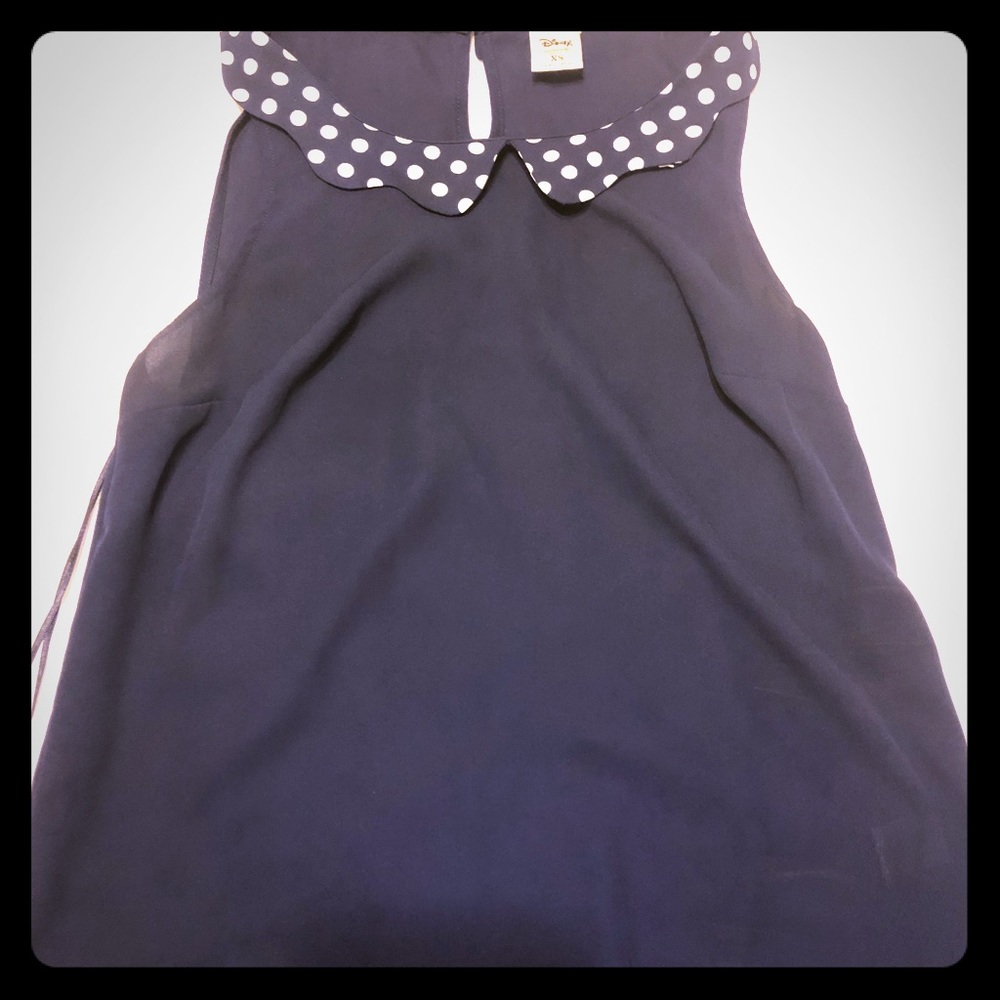 Navy blue collard blouse. XS